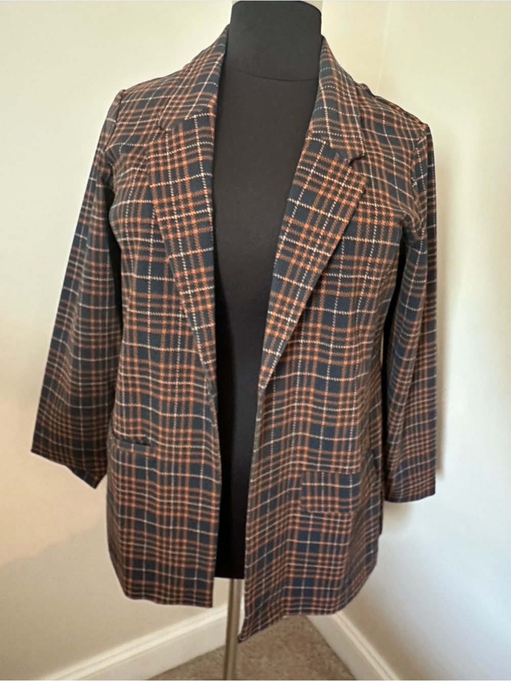 Liverpool Women's Blazer in Navy and  Orange 1x